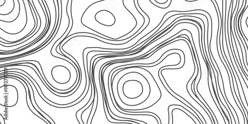 Design an artwork or concept that uses only black topographic contour lines to represent a landscape, emotion, or abstract idea. Let the absence of color heighten the focus on form, elevation, 