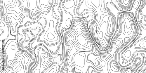 Design an artwork or concept that uses only black topographic contour lines to represent a landscape, emotion, or abstract idea. Let the absence of color heighten the focus on form, elevation, 