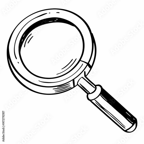 Magnifying glass illustration representing investigation and analysis