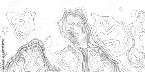Design an artwork or concept that uses only black topographic contour lines to represent a landscape, emotion, or abstract idea. Let the absence of color heighten the focus on form, elevation, 