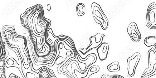 Design an artwork or concept that uses only black topographic contour lines to represent a landscape, emotion, or abstract idea. Let the absence of color heighten the focus on form, elevation, 