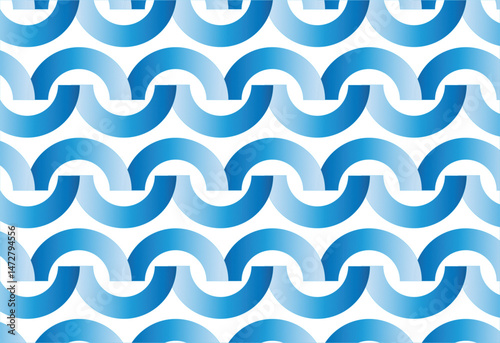 Abstract Background With Half Circles. Seamless Vector Pattern