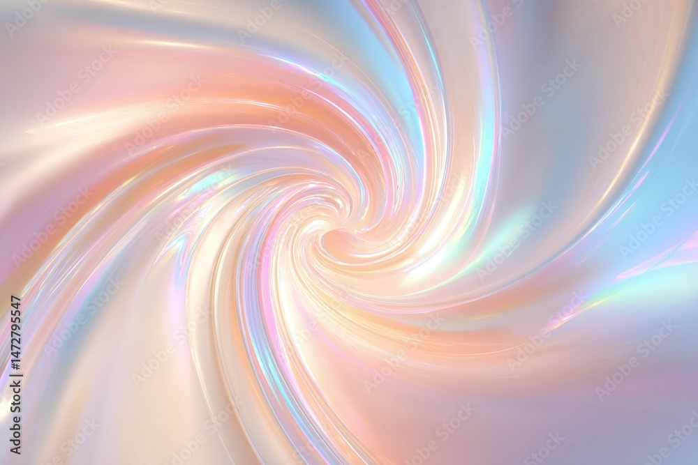 Fototapeta premium Abstract swirling vortex of pastel colors creating a dreamy ethereal effect.