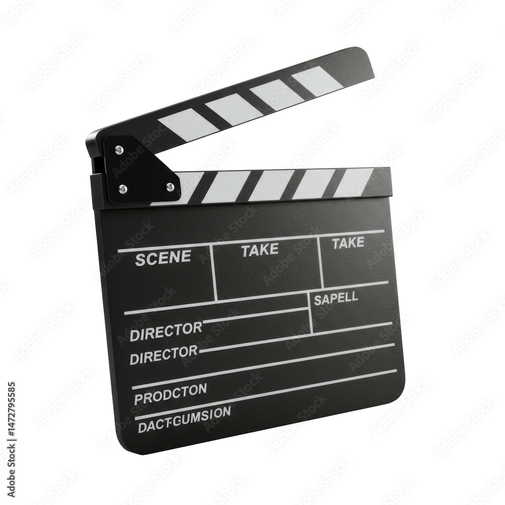 Fototapeta premium movie clapper board cutout