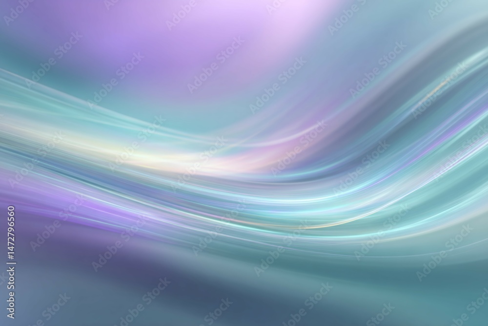 Obraz premium Abstract flowing wave pattern with blended shades of blue purple and white.