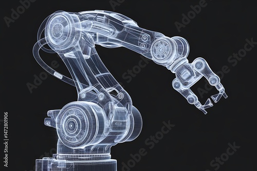 Advanced Robotic Arm: A Futuristic Industrial Automation Tool photo