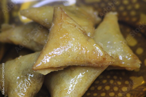 Briwat Close Up, Traditional Moroccan Pastry photo