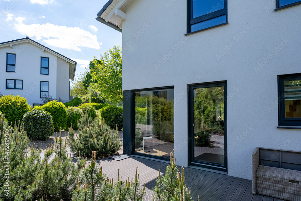 Obraz premium Moderne Eigenheime in Wohnsiedlung