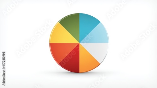 Colorful Pie Chart Icon Data Visualization Graphic
