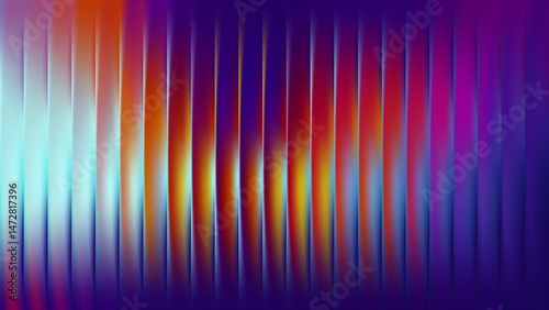 Gradient Background Abstract Glass Neon Fractal Blur Pattern. Blue Aura Glossy mesh hologram effect with multicolored fluid distortion. Neon poster wallpaper featuring soft prism light.
