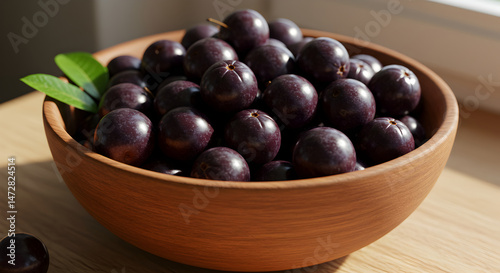 Wallpaper Mural Exotic Brazilian Jabuticaba Fruits Freshly Picked in A Wooden Bowl Torontodigital.ca