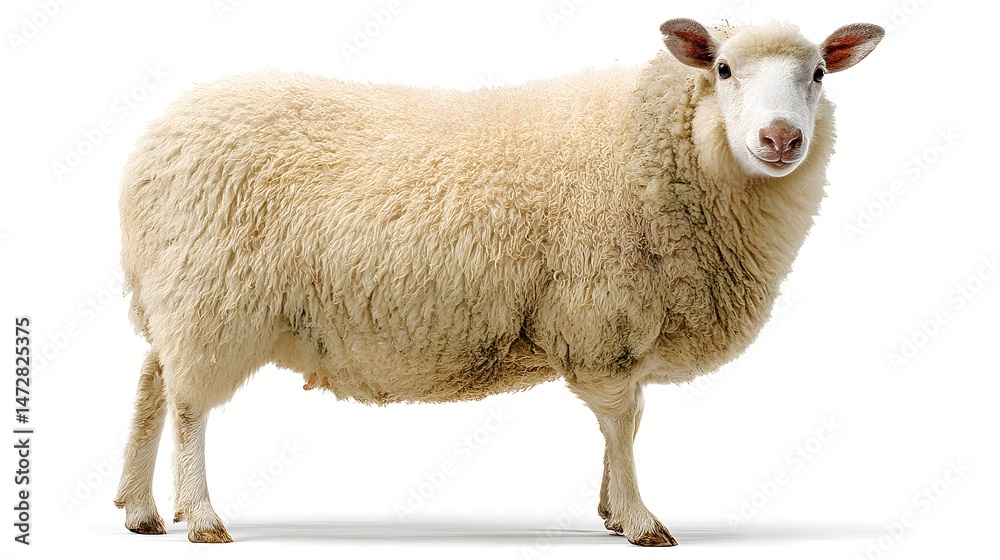Fototapeta premium sheep isolated on a white background