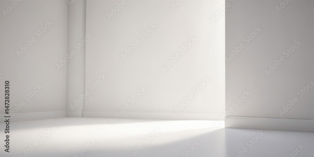 Fototapeta premium Soft white backdrop, delicate shadows, ethereal, calming feel , abstract, gentle
