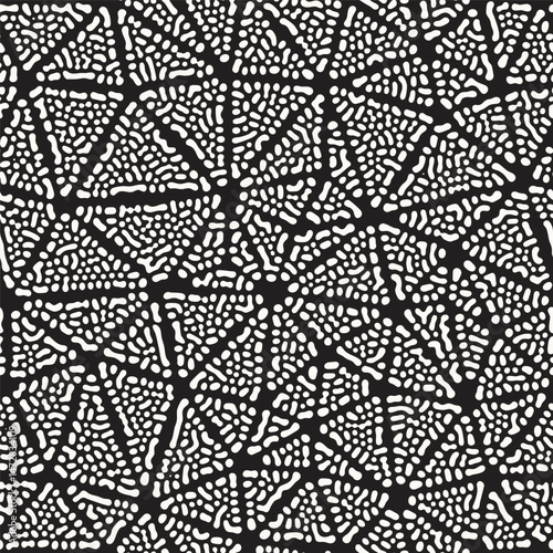 Vector seamless pattern. Modern stylish texture. Repeating geometric tiles with spotty triangles.