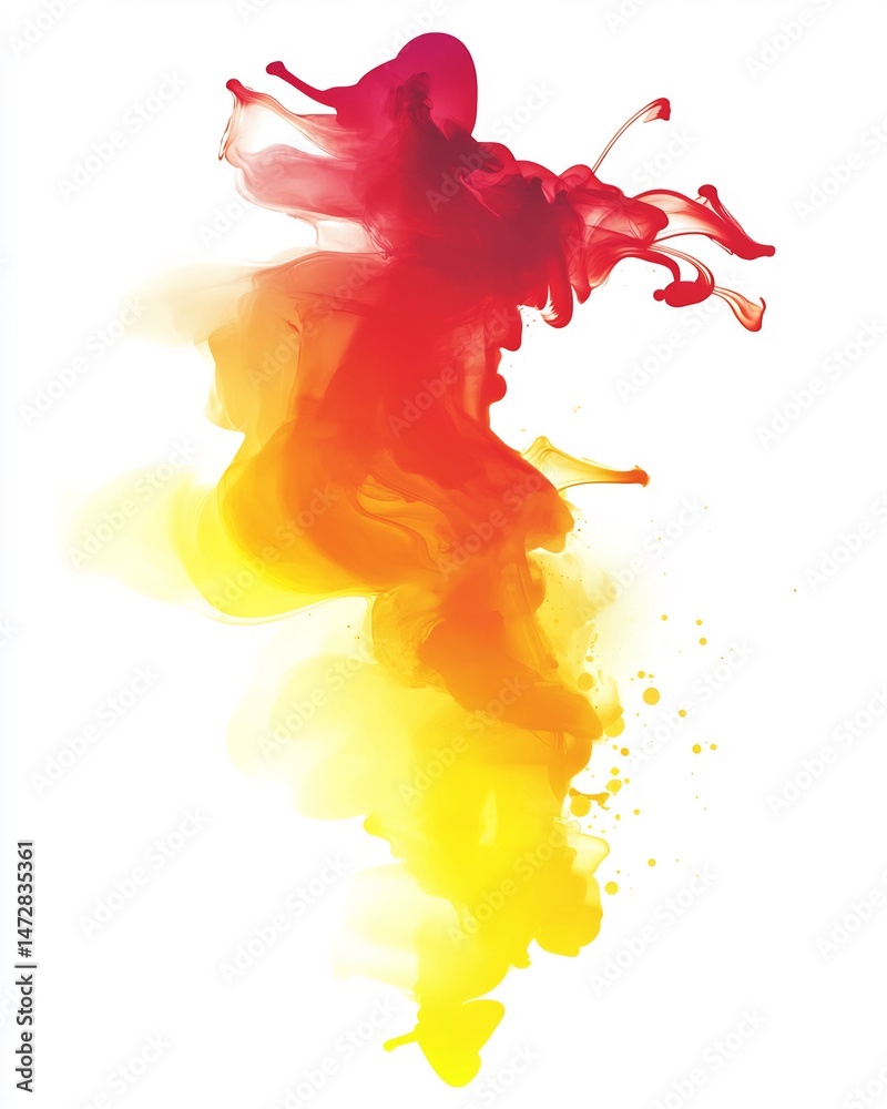 Fototapeta premium Tattoo style alcohol ink design concept flowing gradients and abstract shapes ideal for conceptual ink art or fashion forward branding