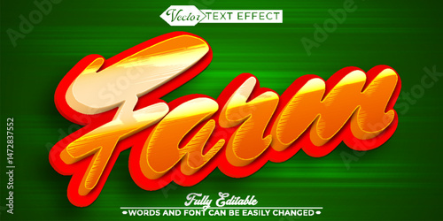Cartoon Farm Editable Text Effect Template
