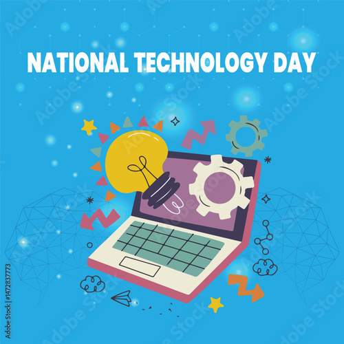Poster for National Technology Day, It is a tech awareness concept celebrated on May 12