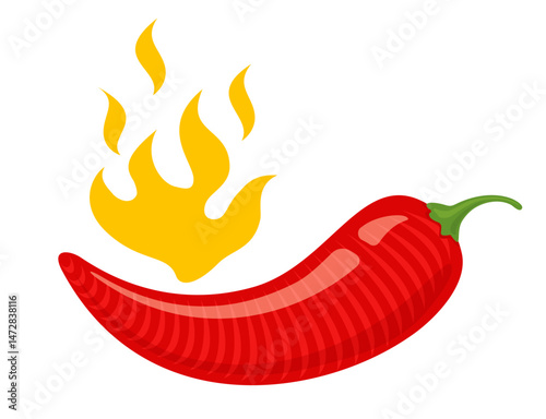 Vector vintage emblem of chilli pepper in engraving style. Vector emblem jalapeno or chilli peppers. Chili pepper for Thai or Mexican food