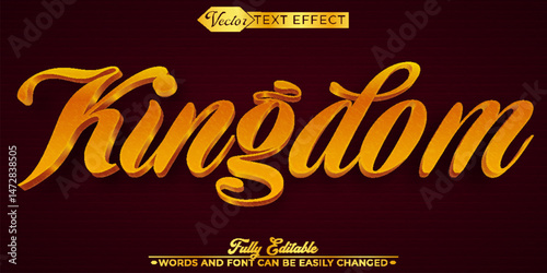 Golden Kingdom Vector Editable Text Effect Template