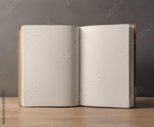 Blank photo album pages, open vertical display  Ideal for design mockups ,  vertical mockup,  photo organizer,  album mockup