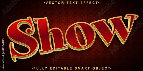 Show Comedy Vector Fully Editable Smart Object Text Effect