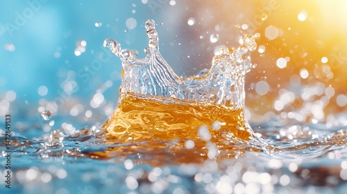 Water Splash Macro Photo