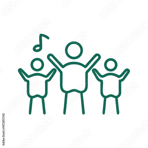 choir singing with children in a joyful celebration  