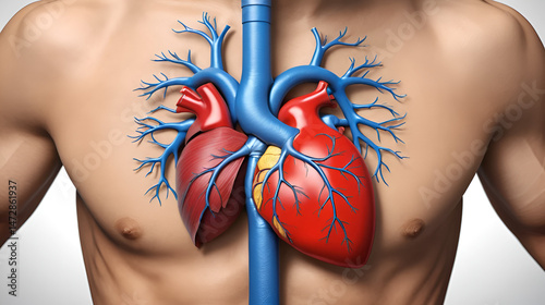 Open Heart Surgery: Ascending Aortic Aneurysm Repair - Medical Stock Photo