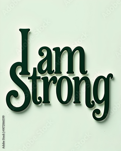 I Am Strong Lettering