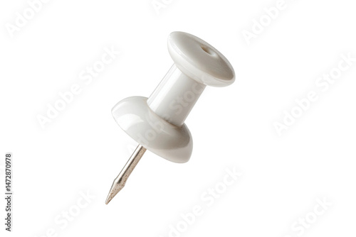 PNG White pushpin isolated on white background for office and crafts