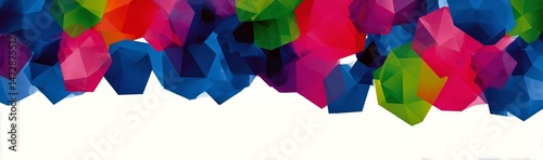 Colorful Geometric Shapes Create an Eye-Catching Abstract Design in Vibrant Hues