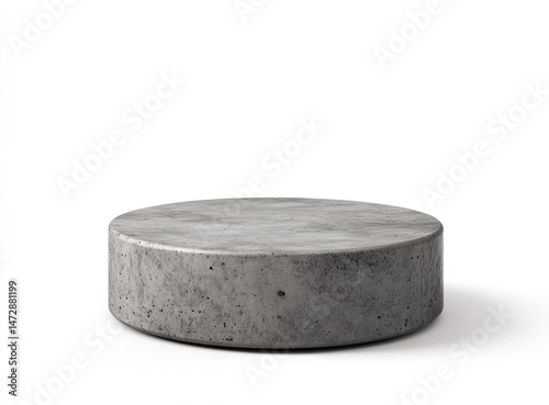 Gray concrete circular podium