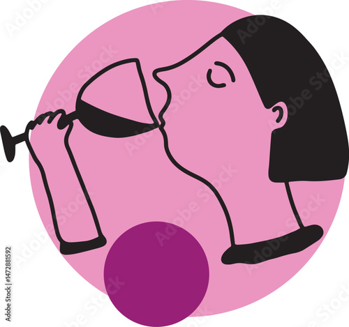 Winemaking. The process of making wine. Drawing, engraving, ink, line art, vector	
