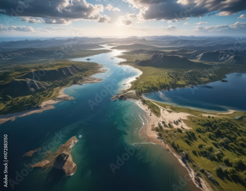 Wallpaper Mural Aerial view of Earth, showing land, water, and sky,  world,  picture,  view Torontodigital.ca