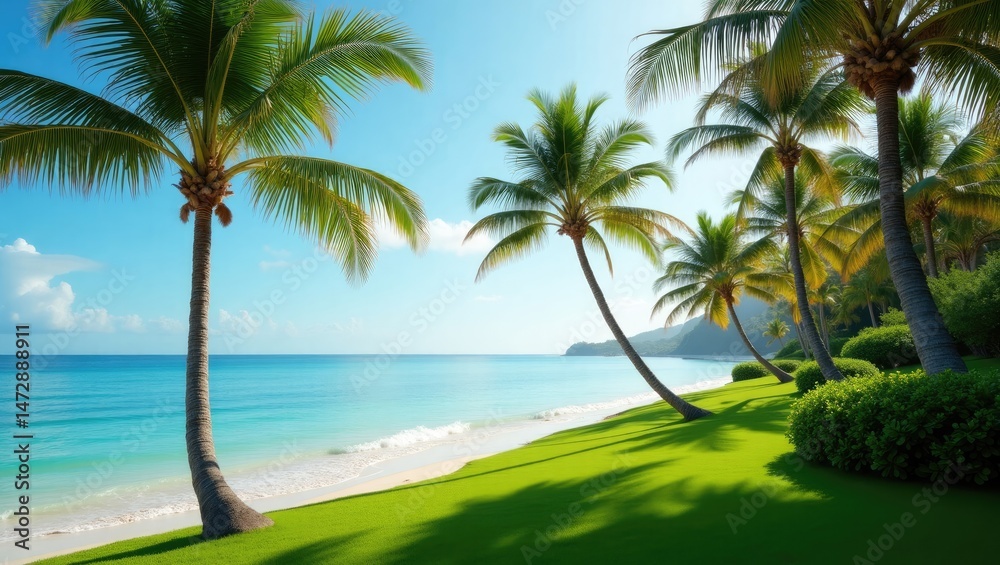 palm trees on the beach palm trees on the beach