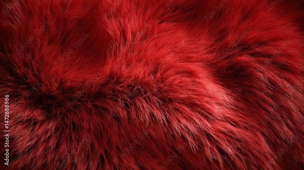 Naklejka premium Red fur texture