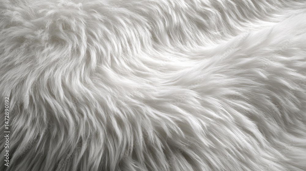 Fototapeta premium Soft white fur texture