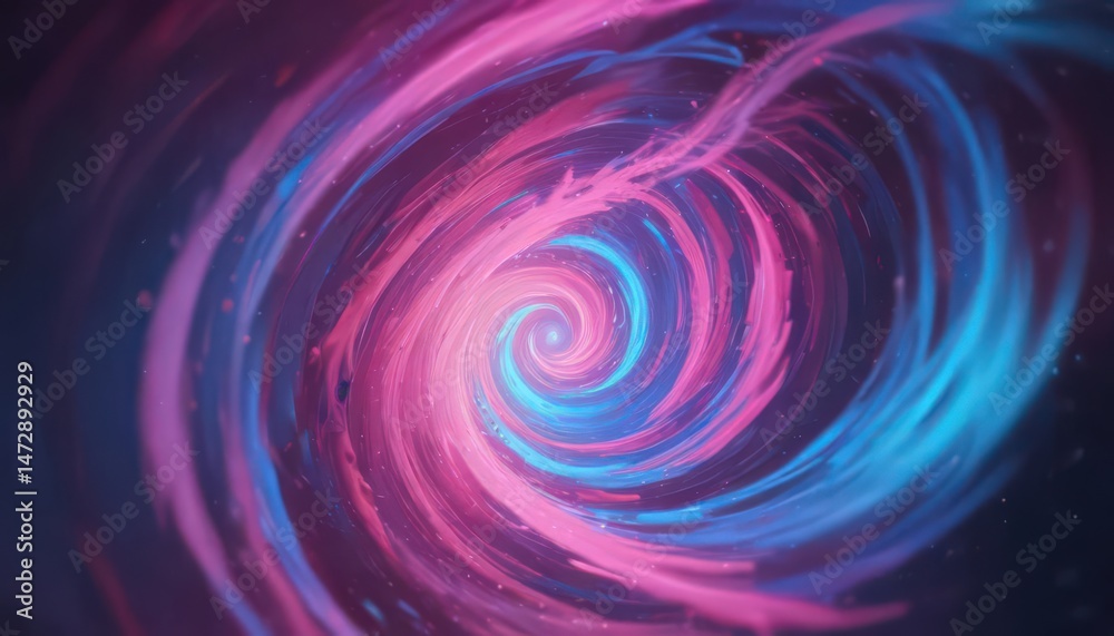 Obraz premium Intense pink and blue vortex, blurred motion effect, vibrant abstract backdrop , dreamy, color splash, textured