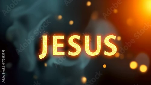 Blurry image of a jesus word