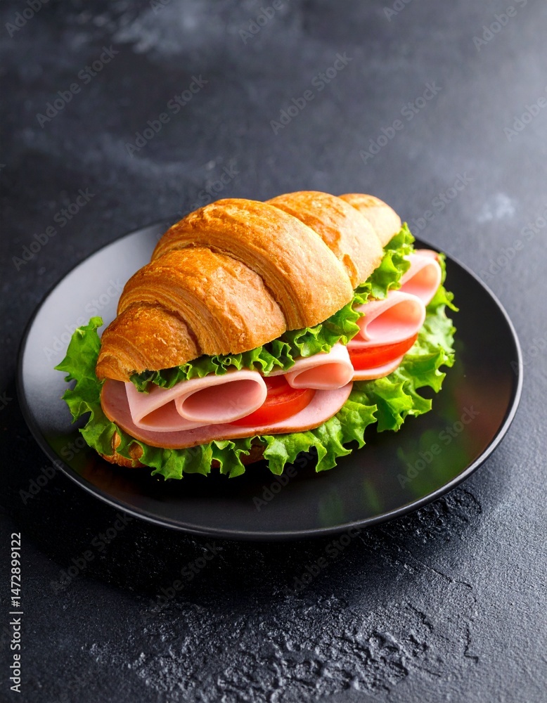 ham and tomato croissant