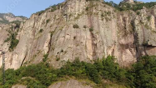 Wallpaper Mural aerial view of yandang mountains cliffs in wenzhou China. High quality 4k footage Torontodigital.ca