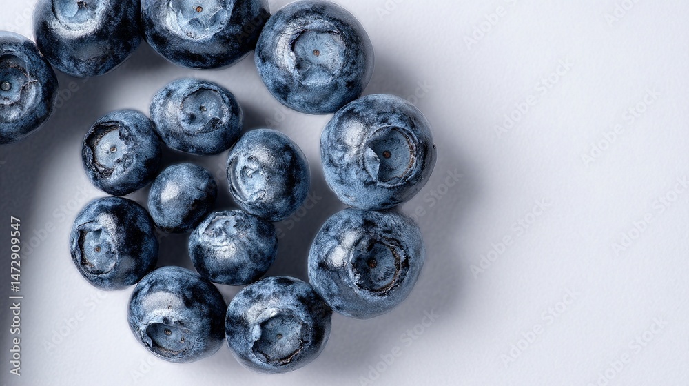 A blueberry mound atop a white table, adjacent to a knife and a bowl of blueberries A blueberry mound atop a white table, adjacent to a knife and a bowl of blueberries
