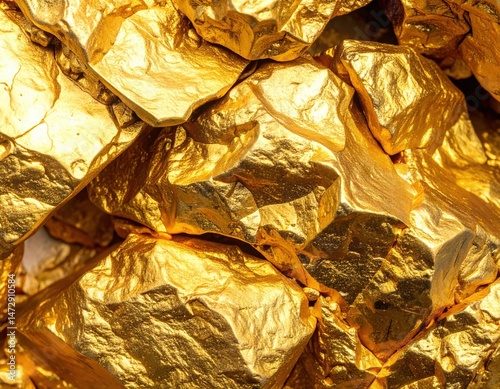 Ultra-detailed macro and wide shots of gold textures and gold stones, high contrast and clarity, perfect for backgrounds and design