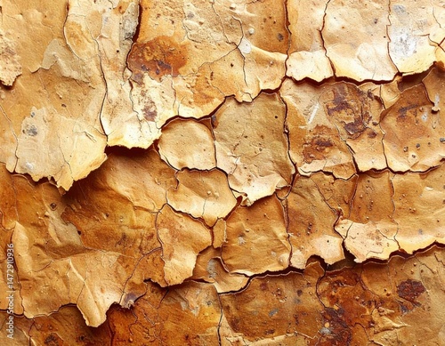 Ultra-detailed macro close-up of cracked aged surface texture, high contrast and clarity, perfect for backgrounds, design, and art projects