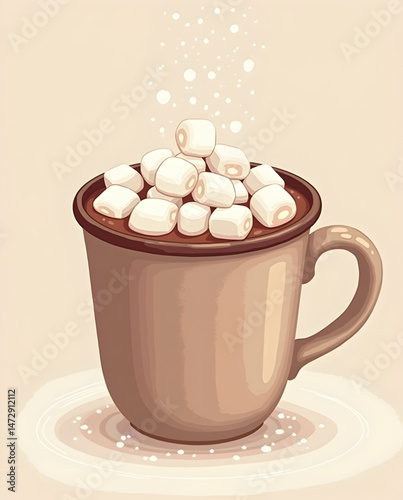 Soft Hot Chocolate Mug with Marshmallows