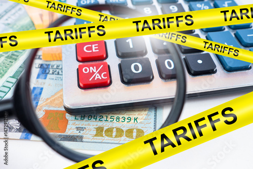 Tariffs rates. Concept of e...