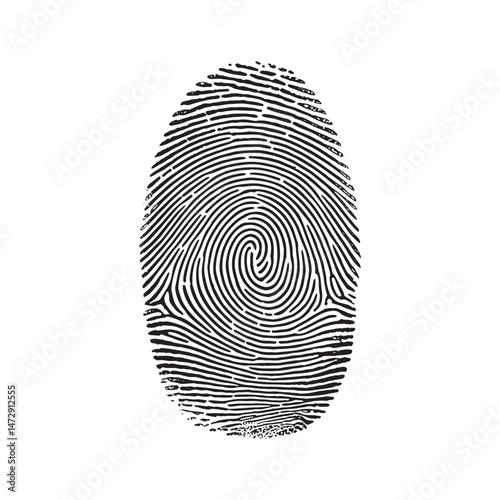 finger print silhouettes vector.