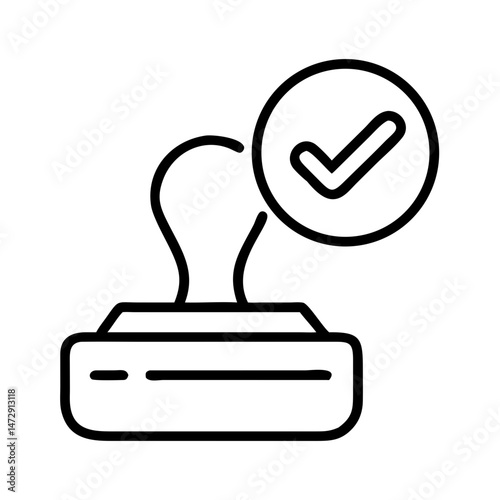 Tamper-evident seal with checkmark on packaging for security  