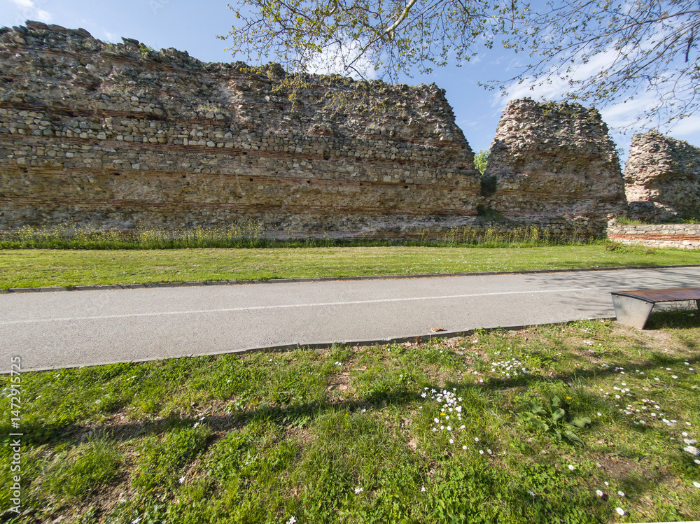 Roman fortifications in town of Hisarya, Bulgaria