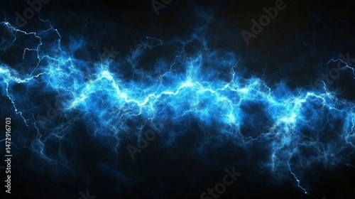 Powerful electric currents course across a dark background.